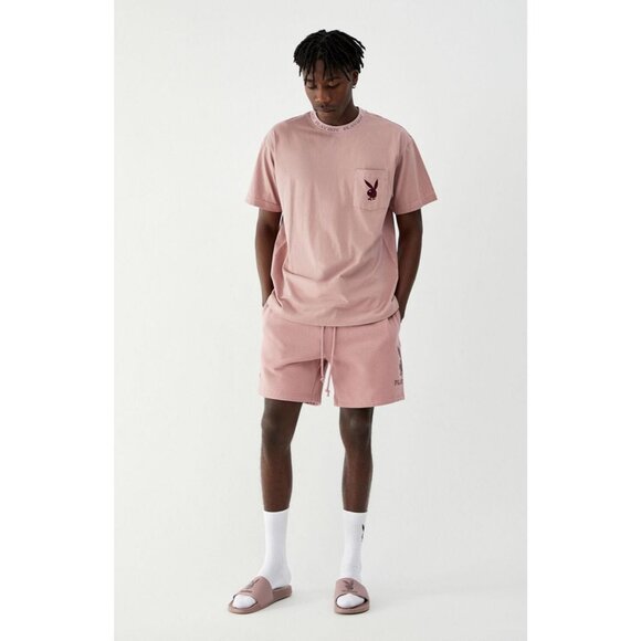 Playboy Bunny M Mauve Crewneck Short Sleeves T-Shirt - Picture 11 of 13